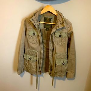 Lucky Brand Olive Green Women’s XS Utility Jacket with Hideable Hood